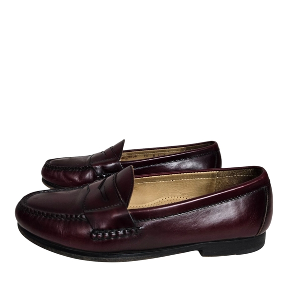 Cole Haan Men 9.5 D Burgundy Leather Slip-On Loafers‎ - Picture 1 of 13